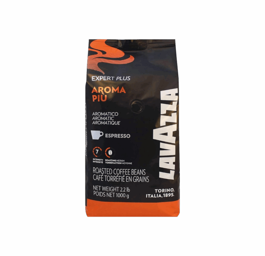 بسته‌بندی قهوه لاواتزا آروما پیو - Lavazza Aroma Piu با ترکیب عربیکا و روبوستا برای طعمی متوازن و عطر قوی