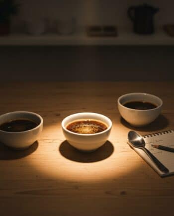 ابزارهای کاپینگ خانگی و سواد حسی قهوه : قاشق، فنجان و یادداشتهای اسیدیته و بادی